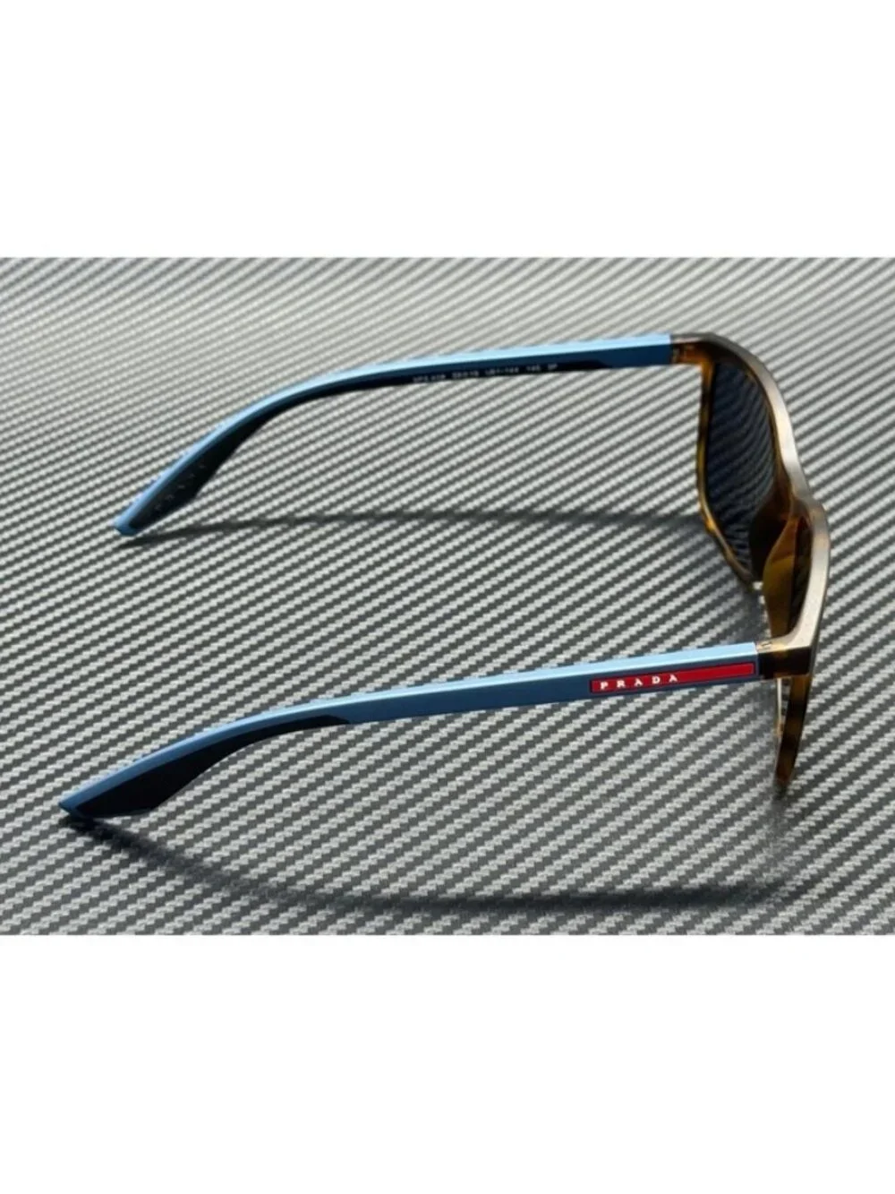 New Prada Linea Rossa Men Havana Rubber Sunglasses 56-19-145
